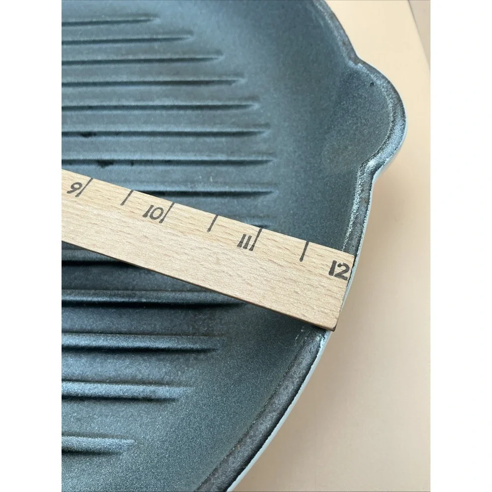 Vtg Le Creuset 30 Cast Iron Round Grill Pan Skillet 12